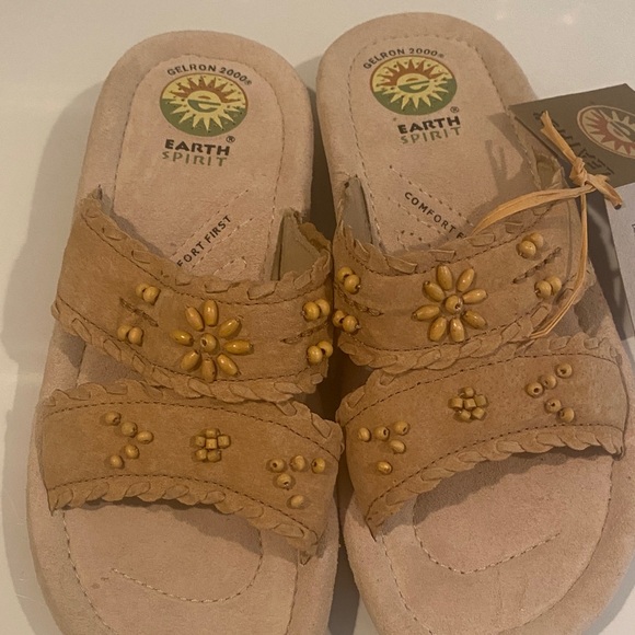 NWT Earth Spirit Brown Leather Women's Sandals - Picture 3 of 4